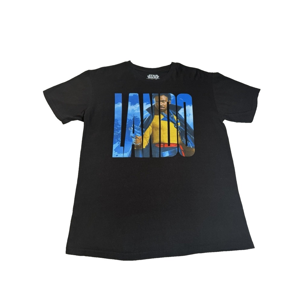 Star Wars Solo Movie Lando Calrissian Black Graphic T-Shirt Men's Size L